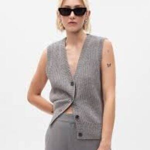 GAP cashsoft sweater vest, grey, XS, new condition